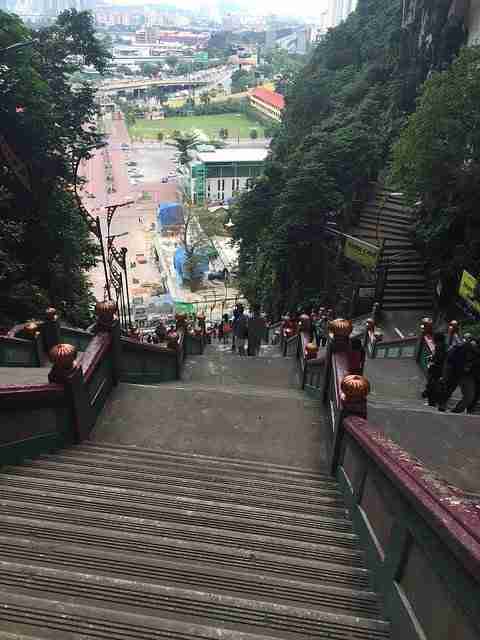 Top of the 272 Steps at Batu Caves